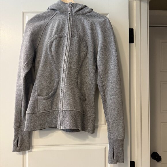 Lululemon Grey Scuba Full Zip Hoodie - 8 - Picture 1 of 7